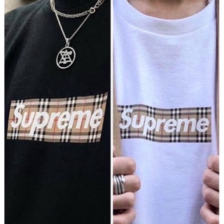 [พร้อมส่ง]-Supreme x Burberry Box Logo Tee Tshirt Y22💯