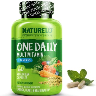 “NEW” NATURELO One Daily Multivitamin for Men 50+, 60 Vegetarian Capsules