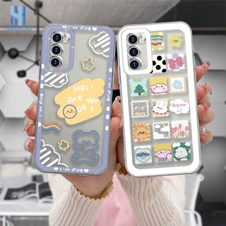 เคสใส Samsung A03S   S A50 A20S J7 Prime A32 A52 A13 A13LITE A23 A12 A03 A51 A02S A20 A50S    A30S A52S A30 M12 M01S  ลายการ์ตูนหมี ก้อนเมฆ เคสโทรศัพท์มือถือแบบนิ่ม