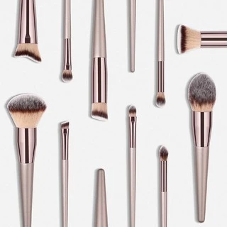 E047 แปรงแต่งหน้า Make Brush Set เซต10ชิ้น ปัดแก้ม ไฮไลท์ แต่งหน้า (สีคลาสสิคมากๆ)