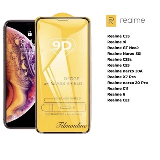 ฟิล์มกระจกนิรภัยเต็มจอ Realme ทุกรุ่น Realme C35 9i GT Neo2 Narzo 50i C25s C25 narzo 30A X7 Pro narzo 20 Pro C11 6 C2s