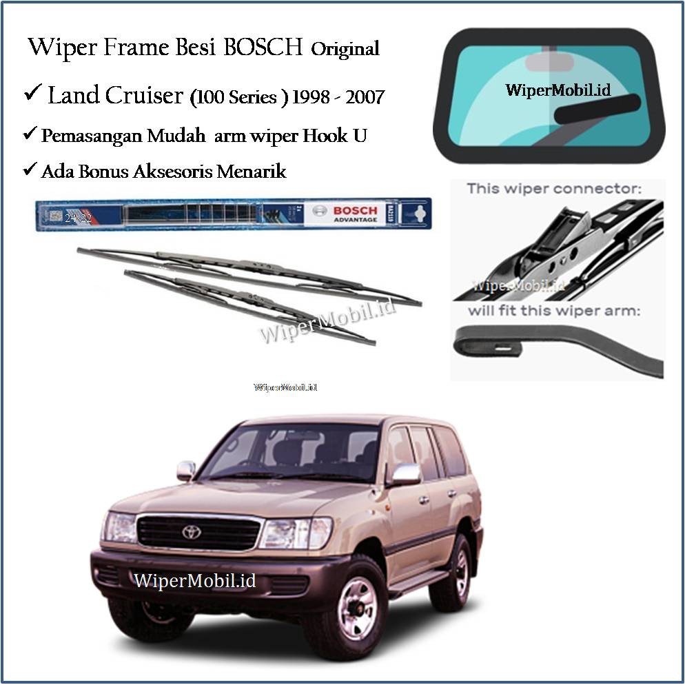 Toyota Land Cruiser 100 VX SAHARA 2000 2001 2002 2003 2004 2005 2006 2007 Bosch ที่ปัดน้ําฝนกระจกรถย