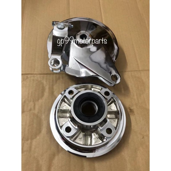 YAMAHA Y80/Y100/Y110/SS2/SRE/SRX/SRV/SRL/RXS REAR SPROCKET HUB+BRAKE HUB CHROME