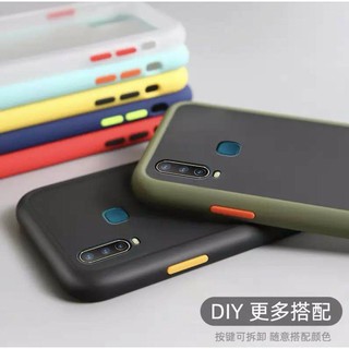 [ส่งจากไทย] เคสกันกระแทก ปุ่มสีผิดด้าน Case OPPO A5 2020 / A9 2020 / F11Pro / A5s / A7 / F9 ขอบนิ่มหลังแข็ง เคสออฟโป้