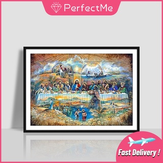 Pm The Last Supper of Jesus Christ DIY 5D ชุดเครื่องมือเครื่องมือจิตรกรรมสําหรับตกแต่งผนัง 40x30 ซม