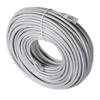 CABLE LAN CAT 6 /50 M สาย แลน/อินเตอร์เน็ต กลม สีขาว