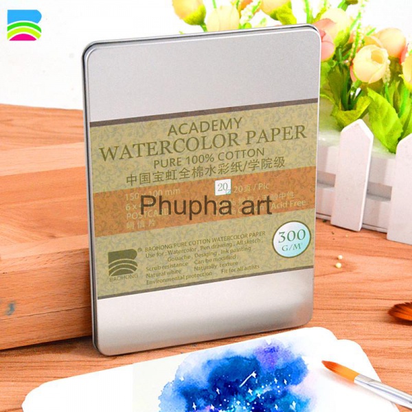 โปสการ์ดกระดาษสีน้ำ Baohong 300g 【COD & READY STOCK】kaewta art
