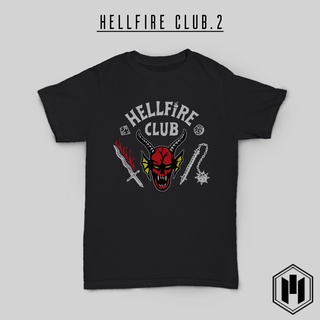 เสื้อยืด พิมพ์ลาย Hellfire Club 2 Stranger Things Season 4 Eddie Munson สีดํา 【S-4XL】