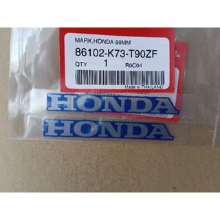 สัญลักษณ์HONDAแท้80มม.สีโครเมี่ยมพื้นสีน้ำเงิน,ติดบังลมเวฟ125iรุ่นLED,2ชิ้น(86102-K73-T90ZF)