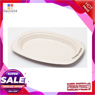 เกรซ ซิมเปิล จานวงรีขอบสี่เหลี่ยม ขนาด 6.5 นิ้ว x 50 ใบGracz Simple Oval Plate 6.5" x 50 pcs