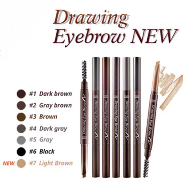 Drawing Eye Brow NEW 0.25g เพิ่มปริมาณไส้ 30% ดินสอเขียนคิ้วเนื้อครีมอัดแท่ง