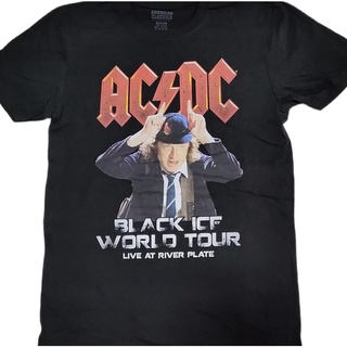 เสื้อยืดคอกลม[COD] เสื้อวง ACDC black ice world tour ลิขสิทธิืแท้ ปี 2019 COMING CLUB oversizeS-5XL