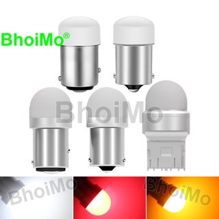 Bhoimo หลอดไฟเลี้ยว ไฟตัดหมอก LED DRL 3SMD 1156 BA15S P21W BAY15D 1157 P21/5W T20 7440 7443 9SMD 3014 DC12V สําหรับรถยนต์