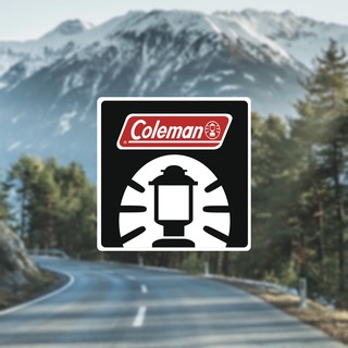 coleman สติ๊กเกอร์แคมป์ปิ้ง สติ๊กเกอร์ติดได้ทุกที่ ลาย coleman สี่เหลี่ยม