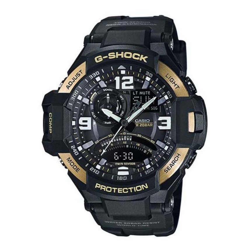 Casio G-shock นาฬิกาข้อมือผู้ชาย สายเรซิ่น GA-1000-9GDR - Black