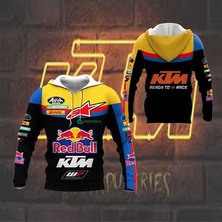 【CustomFashion】เสื้อแจ็กเก็ตกันหนาวลําลอง มีฮู้ด พิมพ์ลายโลโก้ Red Bull KTM แนวสตรีท พลัสไซซ์ แฟชั่นฤดูใบไม้ผลิ และฤดูใบไม้ร่วง สําหรับผู้ชาย 2021