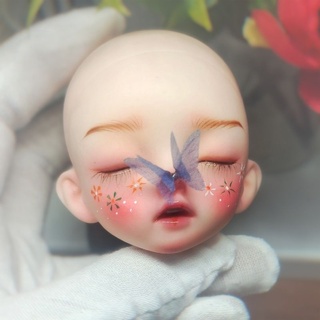 Bjd หัวตุ๊กตาหกแฉก 3D เปลี่ยนสีได้ ความสูง 1ตุ๊กตาน่ารัก6 30 ซม. สําหรับแต่งหน้า