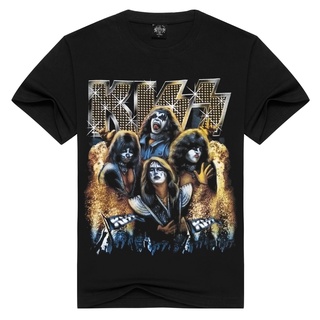 [S-5XL] 【สไตล์ฮาราจูกุ】Gildan เสื้อยืดแขนสั้น ผ้าฝ้าย 100% พิมพ์ลาย Kiss Creatures 3D สไตล์ฮิปฮอป สําหรับผู้ชาย