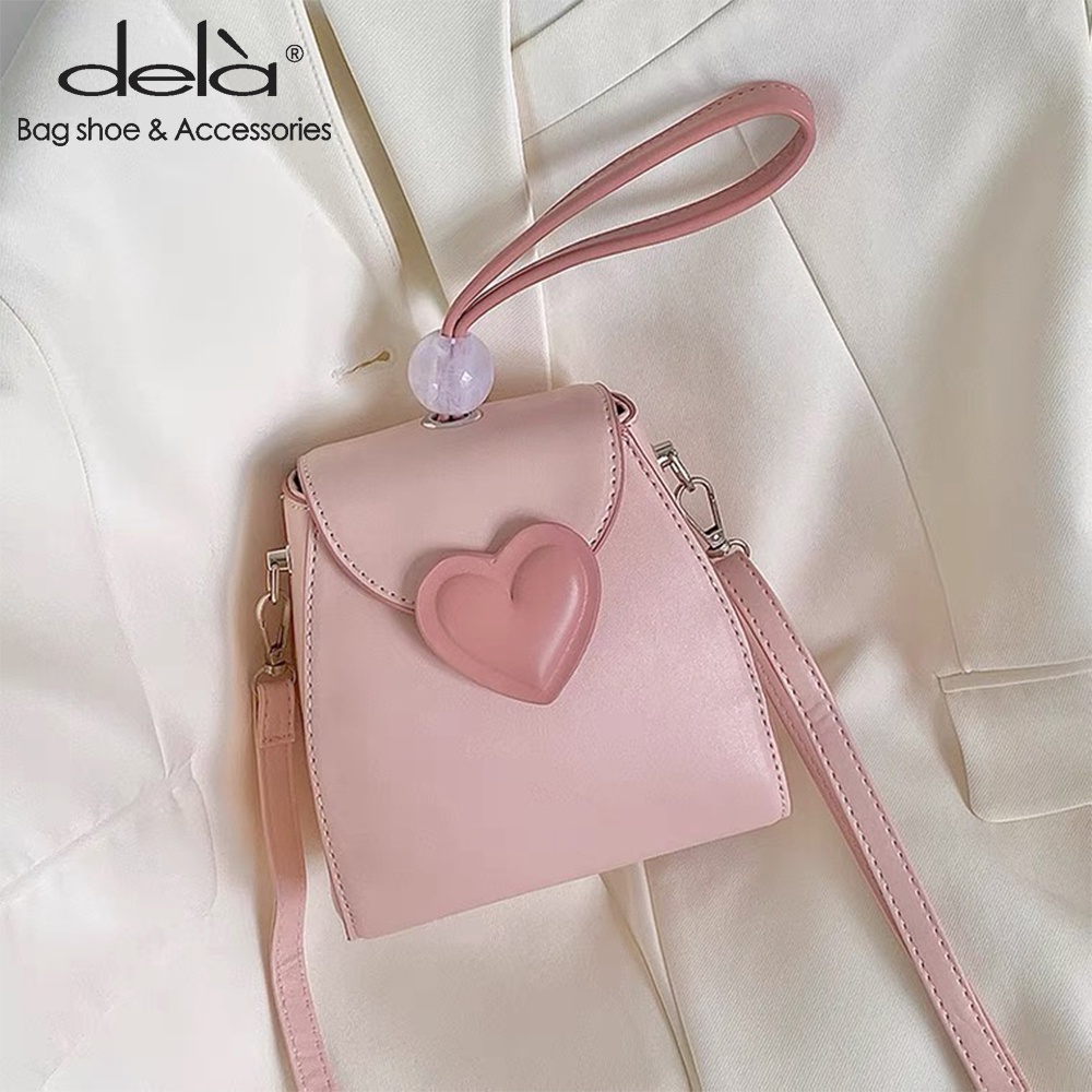 Dela กระเป๋าใส่โทรศัพท์มือถือ ขนาดเล็ก สีชมพู เหมาะกับของขวัญวันวาเลนไทน์ สําหรับผู้หญิง