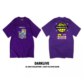 New Arrival ! เสื้อยืดเเนวสตรีทแฟชั่น​ สกรีนลาย DARKLIVE Lucky In Love Luck In Game - Tshirt Streetwear