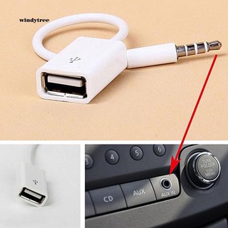 สายเคเบิ้ลWdte_Car Mp 3 3 . 5 mm Male Aux Audio ปลั๊กแจ็คเสียบ Usb 2 . 0 Female สําหรับรถยนต์