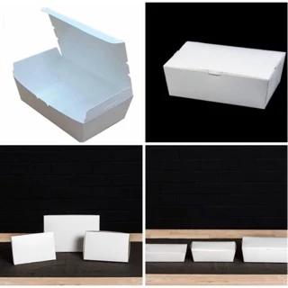 กล่องใส่อาหาร กล่องข้าว (50ใบ/แพ็ค)เคลือบ PE กันมันกันซึม มีช่องระบายอากาศ-food grade (สั่งออเดอร์ละ 5 แพ็ค)