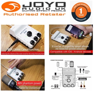 JOYO MOMIX Audio Interface สำหรับสมาร์ทโฟน อัดเสียงเครื่องดนตรีหรือไลฟ์สด Cover ได้ทั้ง Computer มือถือ Taplet ดีที่สุด