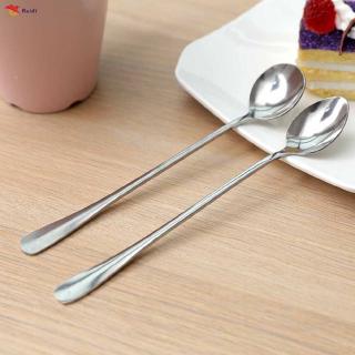 19cm Spoon Long Handle Stainless Steel Teaspoons Creative For Ice Cream Coffee Soup Tea Cocktail