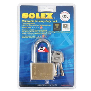 กุญแจลูกปืน SOLEX R45L-45 45 มม.SOLEX 45MM R45L-45 PB PADLOCK