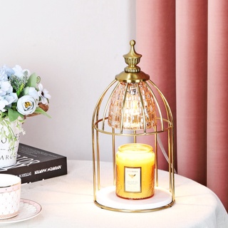 ฐานหินอ่อน Candle Warmer เครื่องอุ่นเทียนหอมปราสาทสีทอง