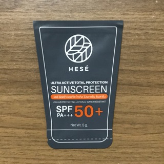 Hese Ultra active total protection sunscreen SPF50+ PA+++ ขนาด 5 g.