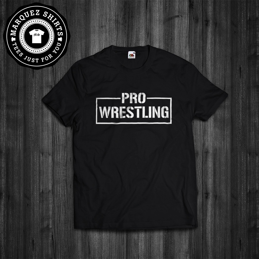 ผู้ชายฤดูร้อนสีทึบผ้าฝ้าย 100% พิมพ์รอบคอสั้นเสื้อยิมกีฬาเสื้อยืดเสื้อยืด Pro Wrestling Retro Indy T