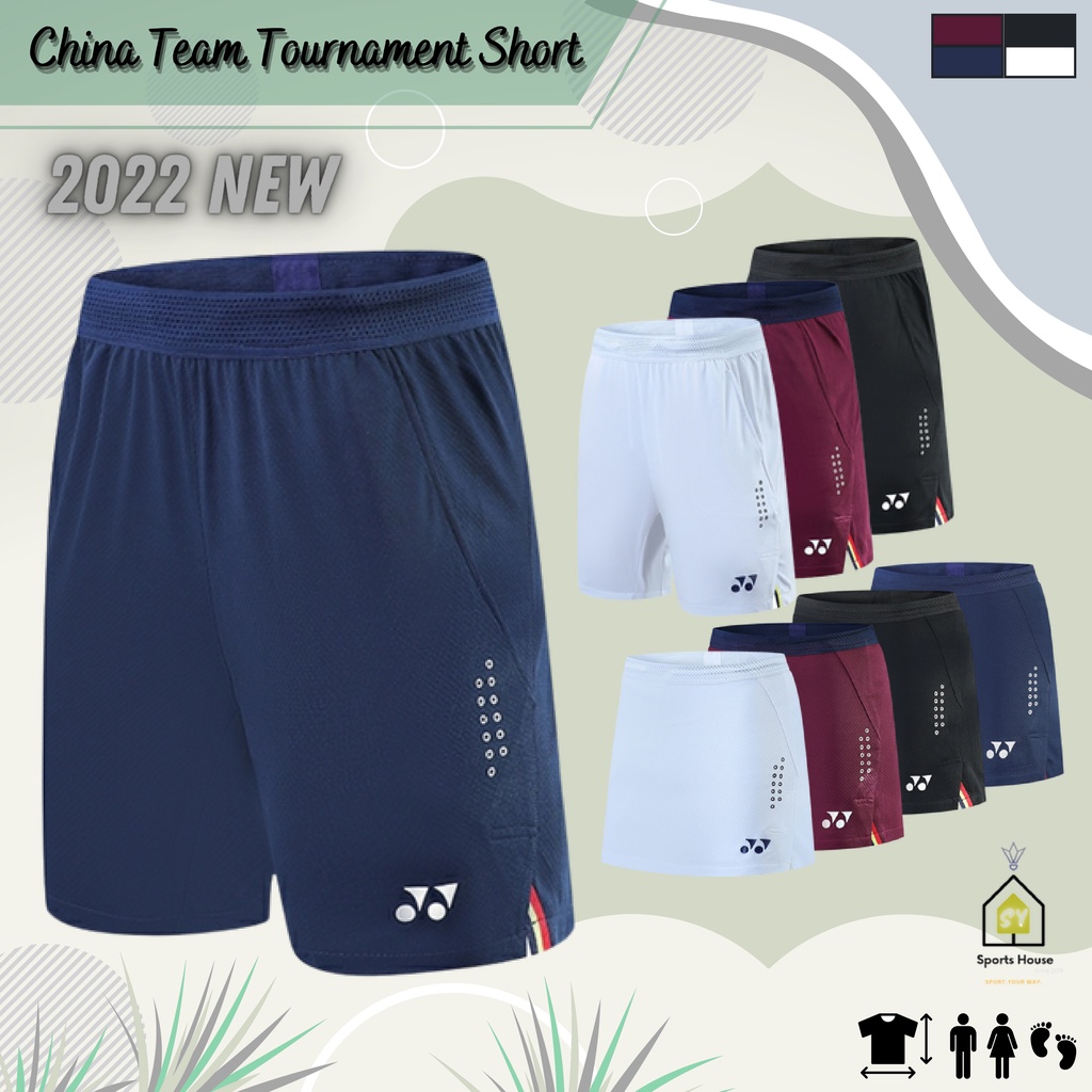 Best QualityYY 2022 กางเกงแบดมินตัน ทีมชาติจีน ระบายอากาศ เกรดสูง ดีไซน์ใหม่