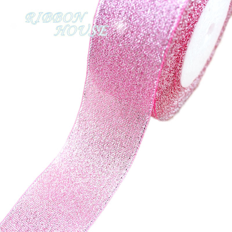 (25หลา/ล็อต) โพลีเอสเตอร์ริบบิ้นสีชมพูบรรจุภัณฑ์คริสต์มาสริบบิ้นคุณภาพสูงสี่เหลี่ยมริบบิ้น - รูปที่ 2
