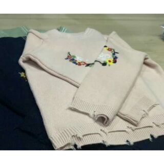 เสื้อไหมพรมผ้าหนานุ่ม สีชมพูอ่อน อกได้ถึง 40