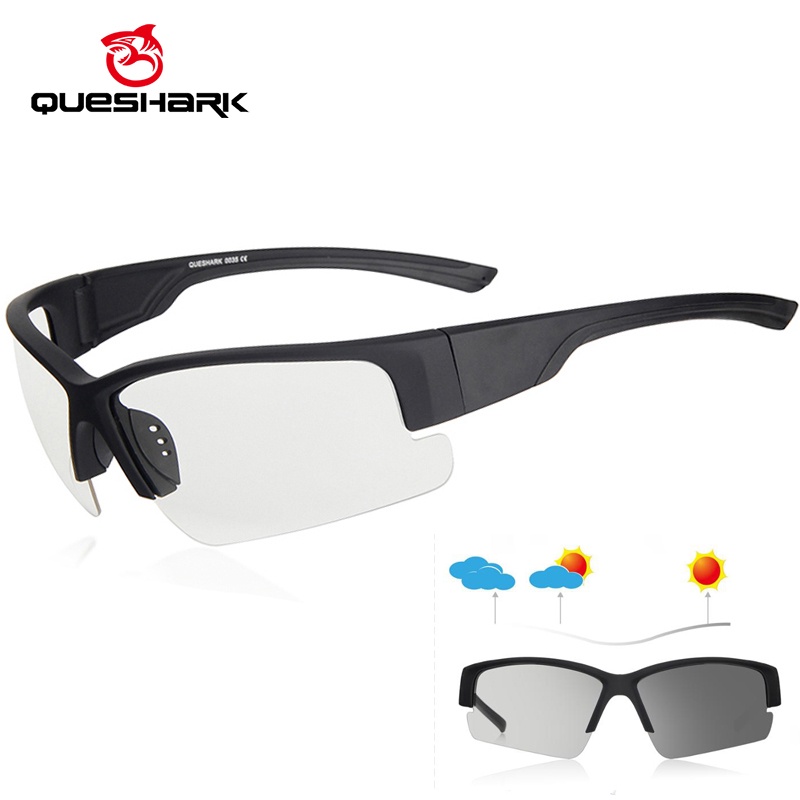 Queshark แว่นกันแดด UV400 โฟโตโครมิก สําหรับขับขี่ ขี่จักรยาน QE35