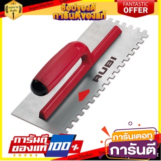 เกรียงหวีด้ามพลาสติก RUBI 30 มม. เครื่องมืองานปูน NOTCHED TROWEL WITH PLASTIC HANDLE RUBI 3MM