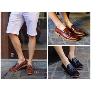 รองเท้าหนังแท้ HOLM รุ่น Bronx Tassel Loafers no.106