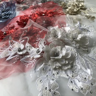 ใหม่ ผ้าโพกศีรษะ ประดับลูกปัด ลายดอกไม้ สีเทา สีเขียว สีชมพู อุปกรณ์เสริม สําหรับชุดแต่งงาน