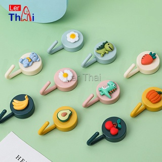 LerThai ตะขอแขวนติดผนัง ลายการ์ตูนน่ารัก 3D Cartoon coat hook