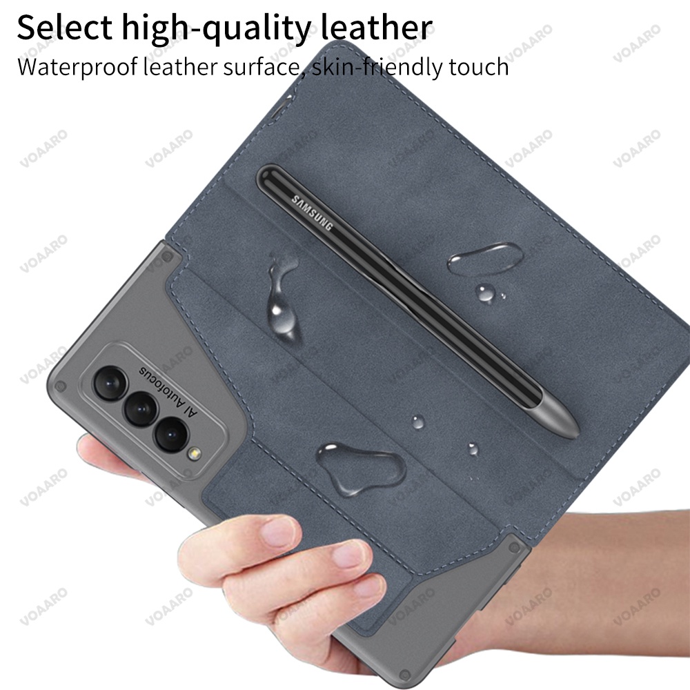 Card Slot Flip Wallet Leather Case for Samsung Galaxy Z Fold 3 4 5G ...