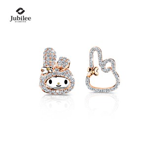 [Sanrio ลิขสิทธิ์แท้] Jubilee Diamond - LOVABLE LIGHTS STUD EARRINGS: MY MELODY