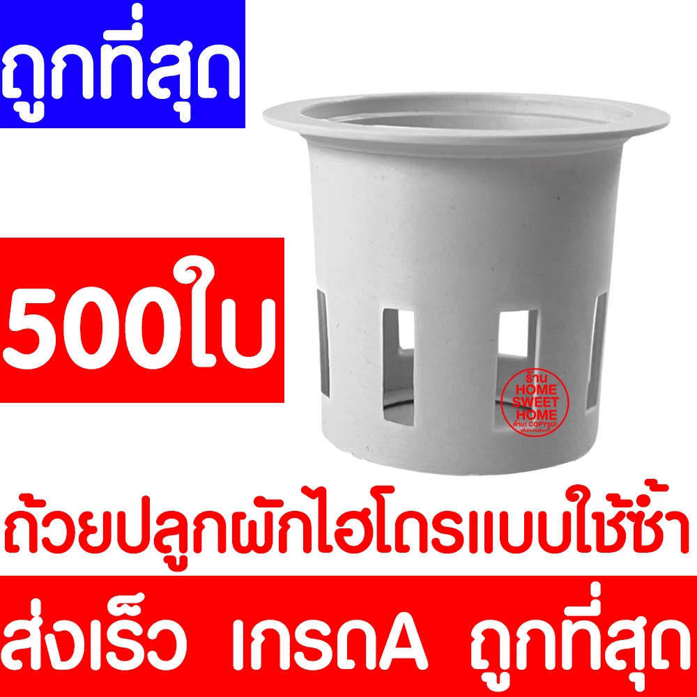 *ส่งไว* ถ้วยปลูกผัก 500ใบ ถ้วยขาวปลูกผัก ผักไฮโดรโปนิกส์  ไฮโดร hydroponic hydro แบบใช้ซ้ำ ค่าส่งถูก clearance