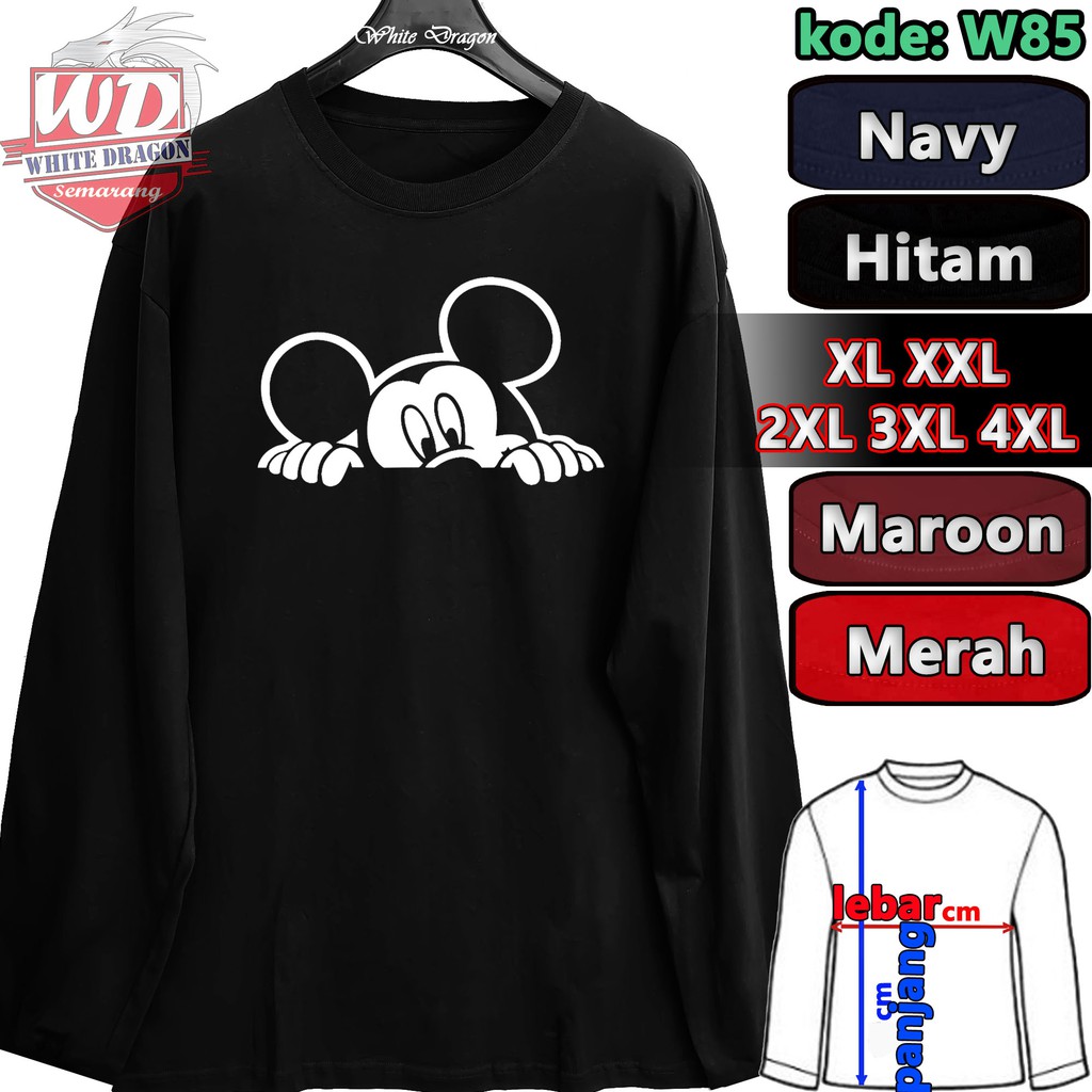 Mickey Mouse LONG SLEEVE T-SHIRT SML XL XXL 2XL 3XL 4XL 5XL 6XL 7XL 8XL 9XL CODE W84