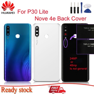 ฝาหลัง Huawei P30 Lite Nova 4E ฝาครอบแบตเตอรี่สําหรับ