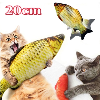 💥COD💥ตุ๊กตา ปลา 20cm ของเล่นแมว มีซิป ตุ๊กตาปลาแมว บรรเทาความเครียดของแมว