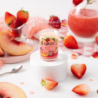 2 in 1 ลิปสครับ และลิปเซรั่ม Yummy Lips : สตรอว์เบอร์รี พีช สครับปากจากผลไม้จริง อร่อย เผลอทานได้ สบายใจ