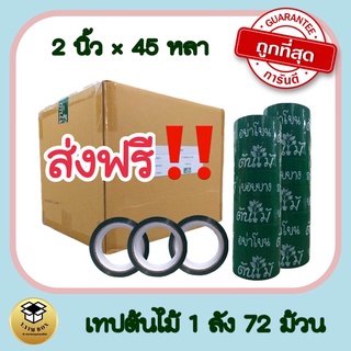 เทป OPP อย่าโยนต้นไม้ หนา 50 ไมครอน กว้าง 2" ยาว 45 หลา 72 ม้วน ราคา 2250 บาท ตกม้วนละ 31.25 บาท ส่งฟรี‼️