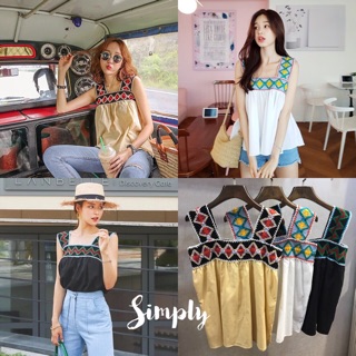 เสื้อคอเหลี่ยม Bohemian Style