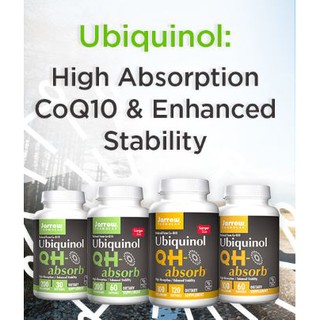 ผลิตภัณฑ์อาหารเสิรม Jarrow Formulas Ubiquinol ยูบิควินอล QH-Absorb USA (100/200mg - Softgels) NTK